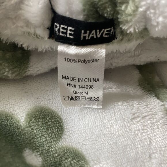 FREE HAVEN Pajama Pants Fleece Floral Print Lounge Womens M ( XS S ) White Green - Picture 4 of 7